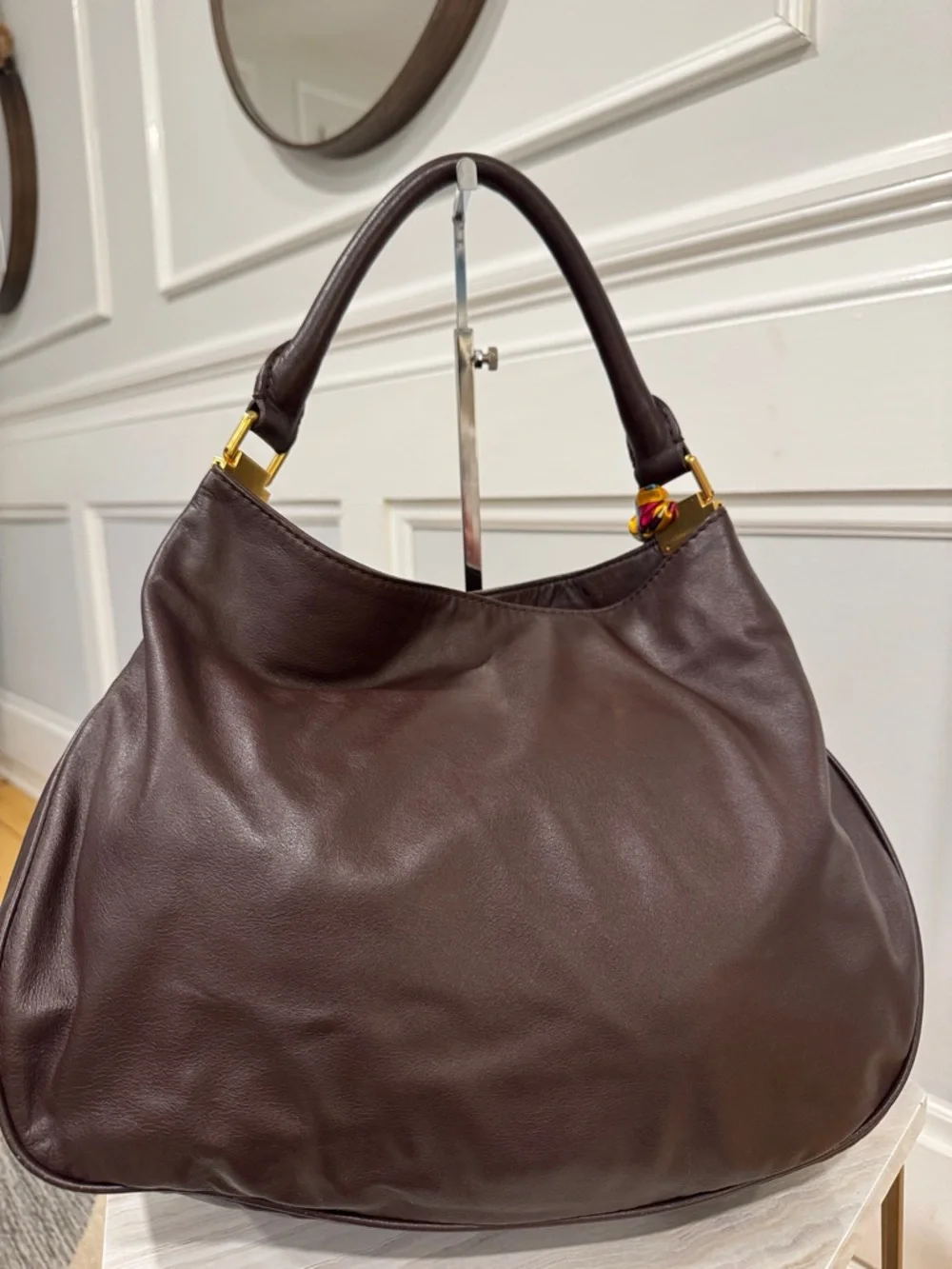 Marc Jacobs Bag Vintage Brown Leather Hobo